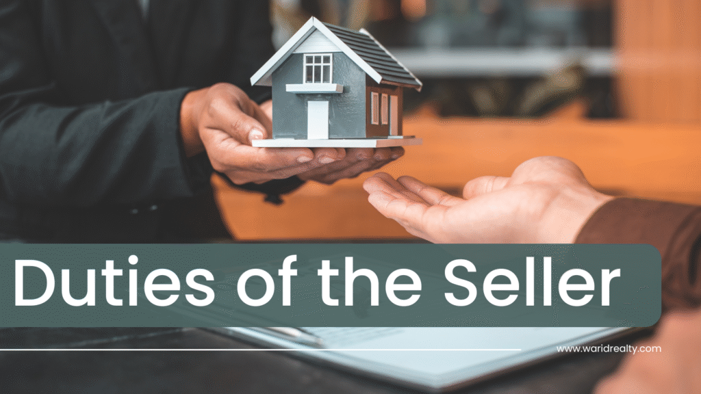 Duties of seller in Real Estate