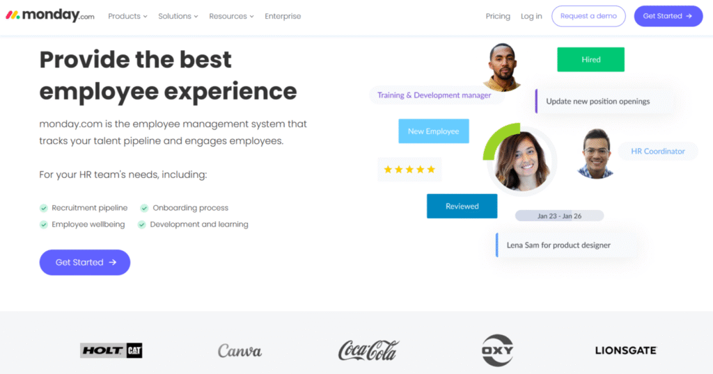 monday.com Employee Management Software