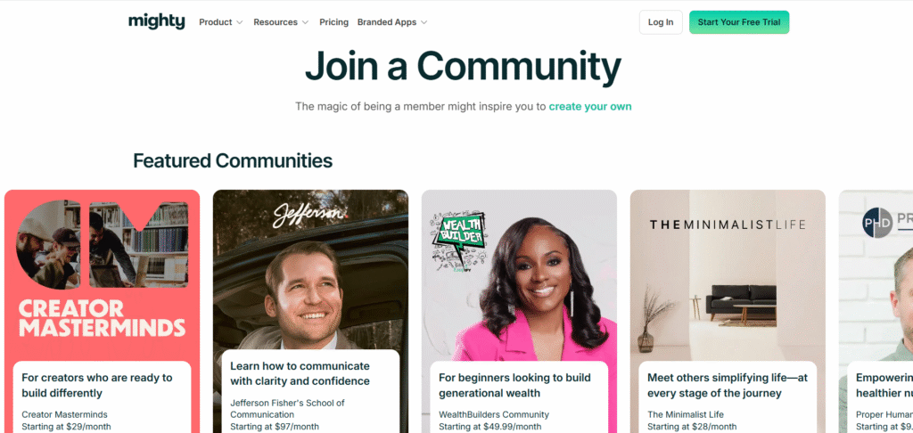 Mighty Networks courses