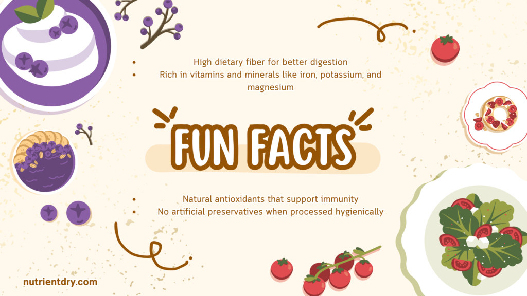 Nutritional Value of Dehydrated Produce