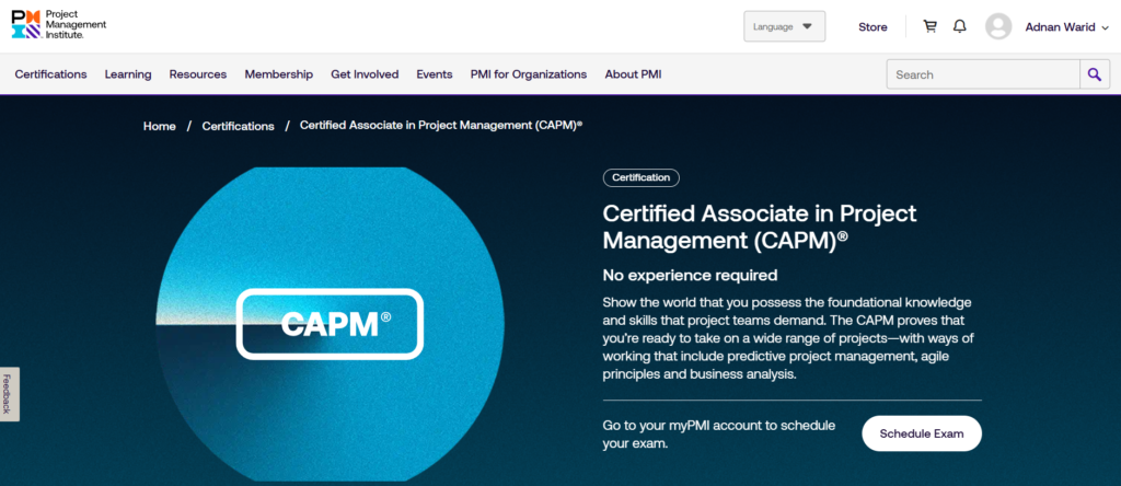 Certified Associate in Project Management (CAPM)