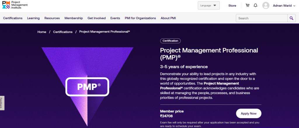 Project Management Professional (PMP) Certification