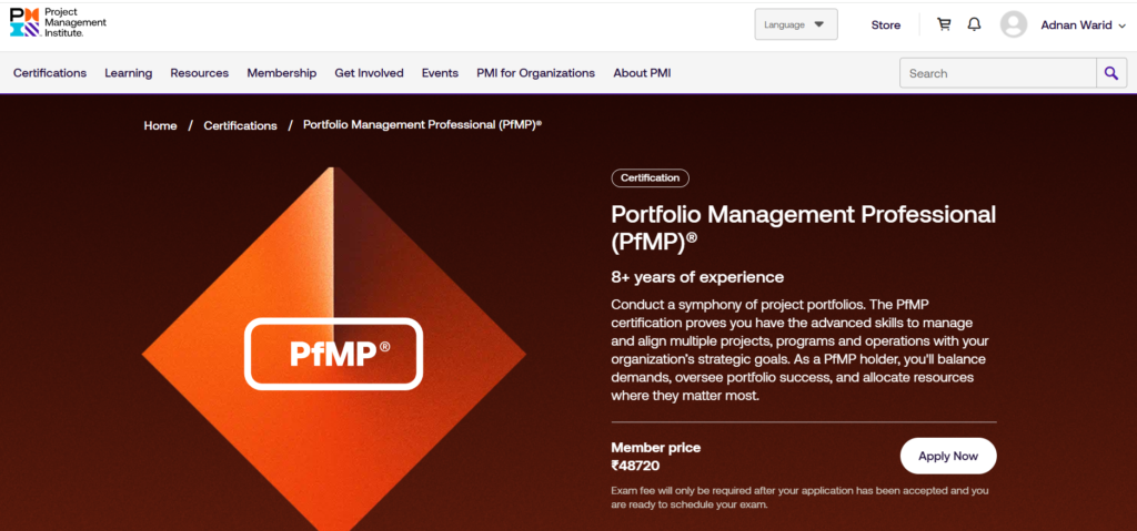 Portfolio Management Professional (PfMP)