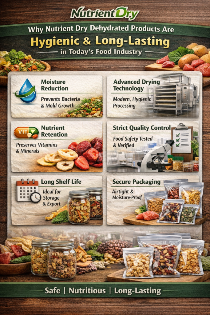 Why Nutrient Dry Dehydrated Products Are Hygienic & Long-Lasting in Today’s Food Industry
